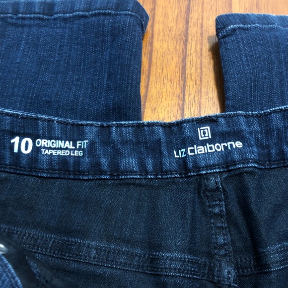 liz claiborne original fit tapered leg jeans